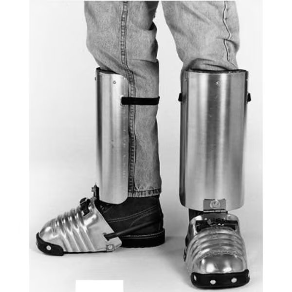 Ellwood Safety Men's Foot-Shin Guards, Rubber Toe Clip, Rubber Strap, 5inW, Standard, 1 Pair, Ellwood Safety Appliance Co., Mfr#: 400-5