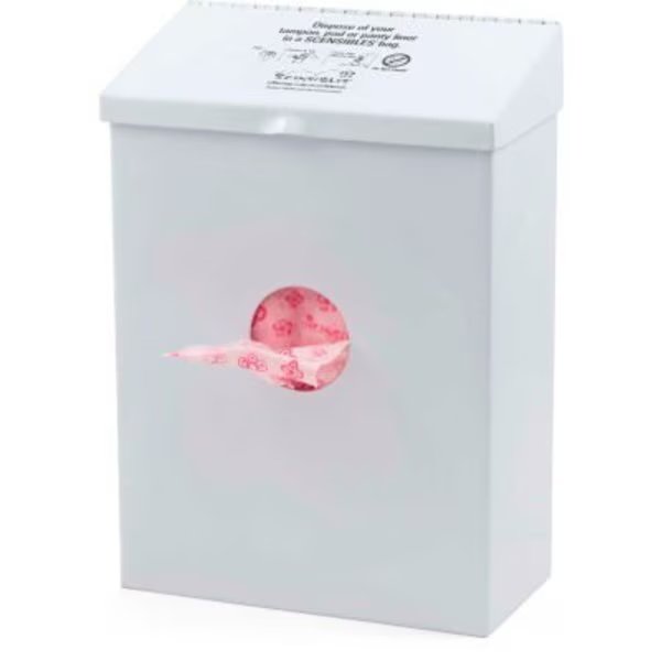 Scensibles Combination Receptacle Dispenser, White Metal -, Hospeco, Mfr#: CDWM