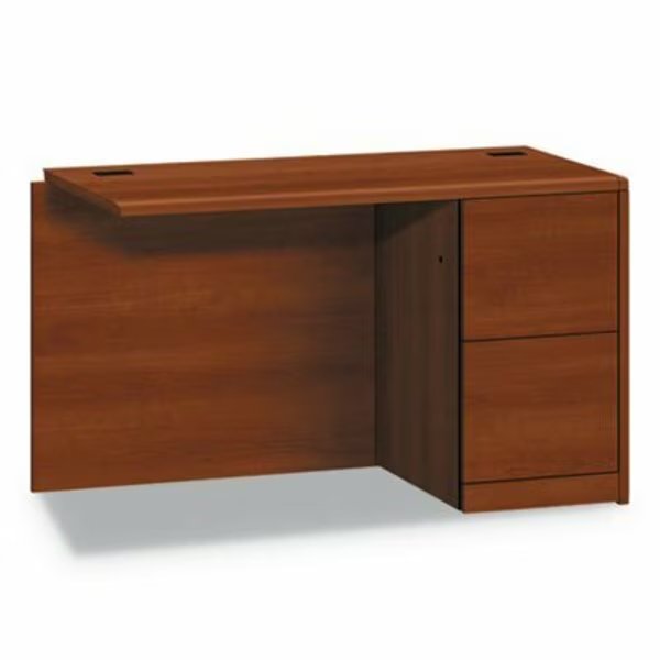 HON, 10700 SERIES FULL RIGHT PEDESTAL RETURN, 48W X 24D X 29 1/2H, COGNAC, Hon, Mfr#: 10711RCO