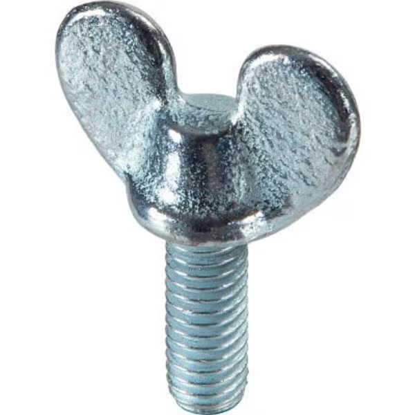 Thumb Screw, 1/4 in-20 Thread Size, Wing, Plain Iron, 1 in Lg, Peerless Hardware Mfg, Mfr#: 1-CDL-02-M7-