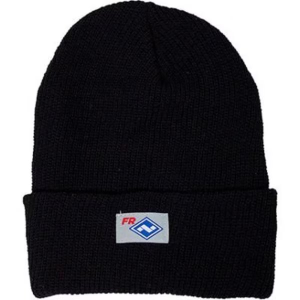 National Safety Apparel Flame Resistant Knit Winter Hat, 13 x 8-1/4in, Black, , National Safety Apparel, Mfr#: HMOD2BKLG