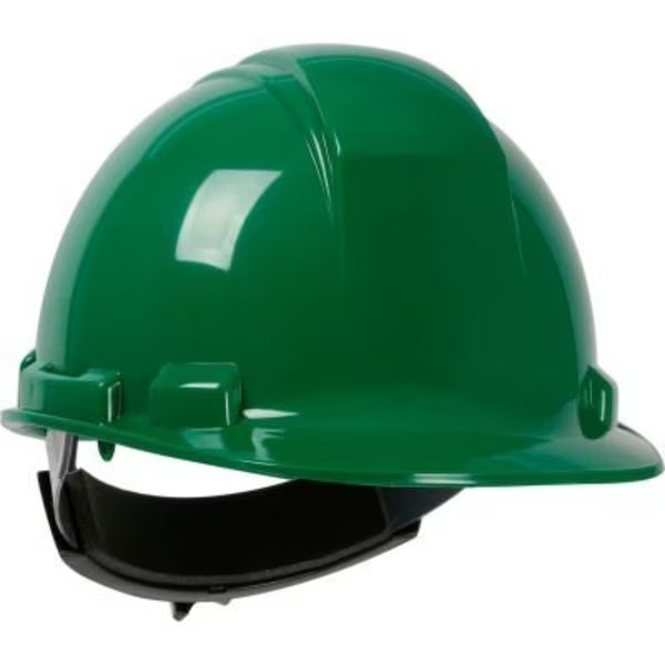 Whistler Cap Style Hard Hat HDPE Shell, 4-Pt Textile Suspension, Wheel Ratchet Adj., Dark Green, Pip, Mfr#: 280-HP241R-04