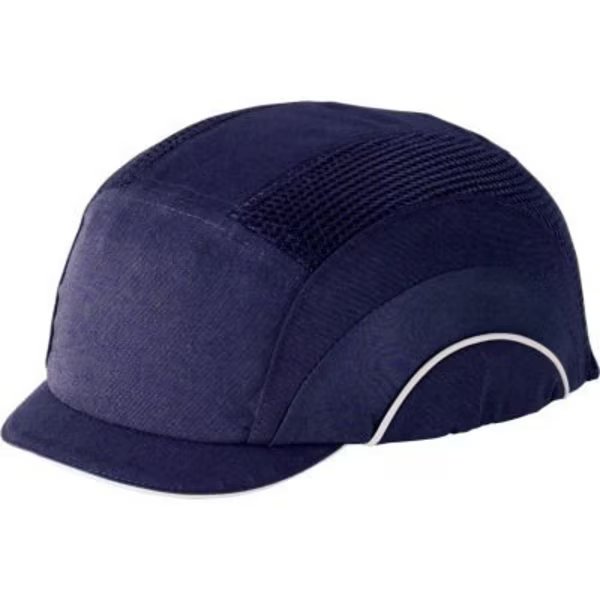 HardCap A1+ Baseball Style Bump Cap HDPE Protective Liner W/Adjustable Back, Micro Brim, Navy, Pip, Mfr#: 282-ABM130-21