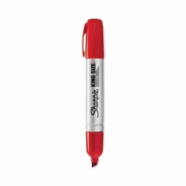 Sharpie, KING SIZE PERMANENT MARKER, BROAD CHISEL TIP, RED, DOZEN, Sanford, Mfr#: 15002