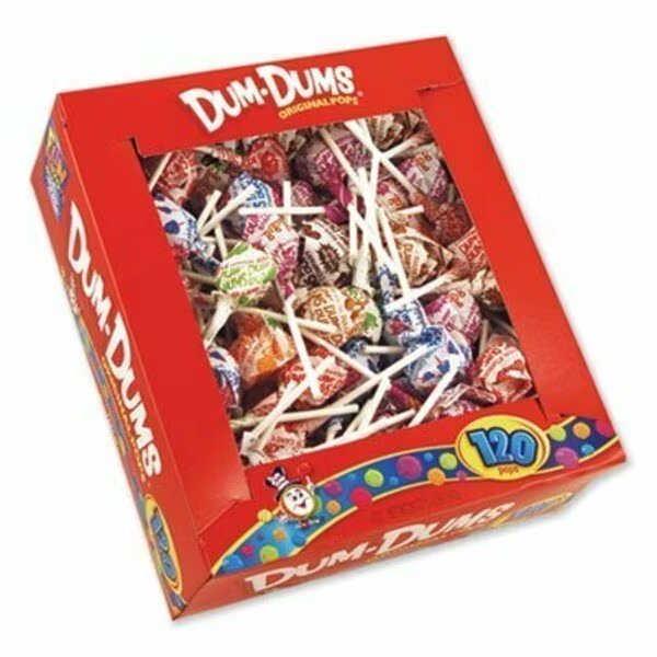 AAF-DUM-DUM-POPS, ASSORTED FLAVORS, INDIVIDUALLY WRAPPED, 120-COUNT BOX, Spangler Candy Co, Mfr#: 66
