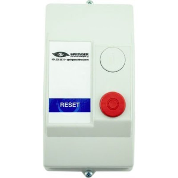 NEMA 4X Enclosed Motor Starter, 16A, 3PH, Separate Coil Voltage, Reset Button, 250-500V, 4.2-5.7A, Springer Controls Co, Mfr#: AF1606R2G-4D