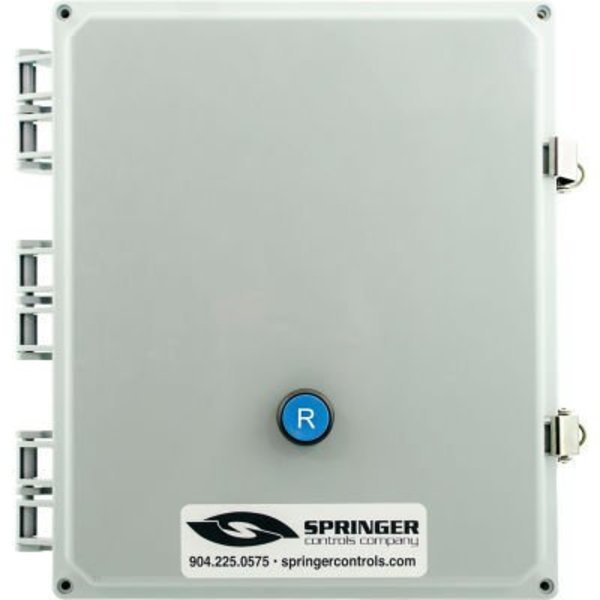 NEMA 4X Enclosed Motor Starter, 52A, 1PH, Direct Online, Reset Button, 100-250V, 22-28A, Springer Controls Co, Mfr#: AF5216R1K-3N