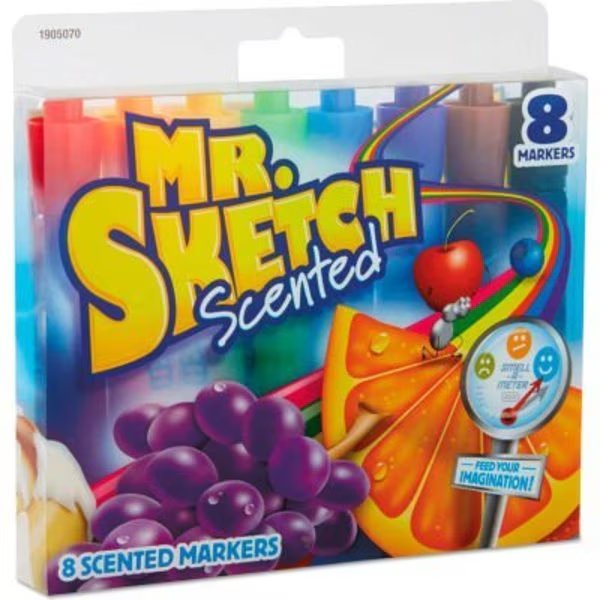 Mr. Sketch Scented Watercolor Marker - Chisel Tip - 8 Colors - 8 Pack, Sanford, Mfr#: 1905070
