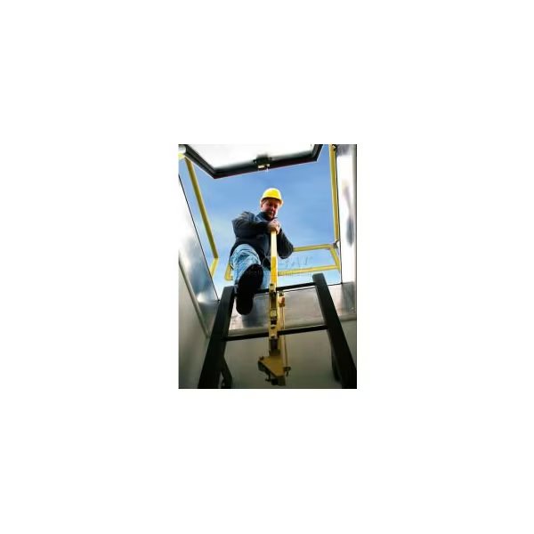 Bilco® LU-1 Yellow Powder Coated Steel Ladder Safety Post, Bilco Co, Mfr#: LU-1
