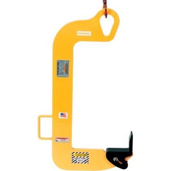 Strong-bac Dixon Coil Hook with Pivoting Wedge, 1000 Lbs. Capacity, Yellow, 6in Max Coil Width, Caldwell Group., Mfr#: 80H-1/2-6/13