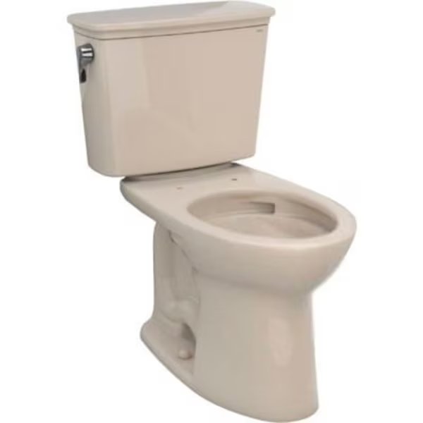 Drake II 1.28 GPF Elongated Bowl Toilet w/RH Flush, 17-1/4inWx28-1/2inDx30inH, Cotton, Toto, Mfr#: MS454124CEFRG#01