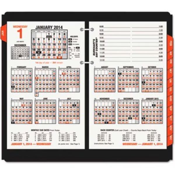 AT-A-GLANCE Burkhart's Day Counter Desk Calendar Refill, 4.5 x 7.38, White, 2022, At-A-Glance, Mfr#: E71250