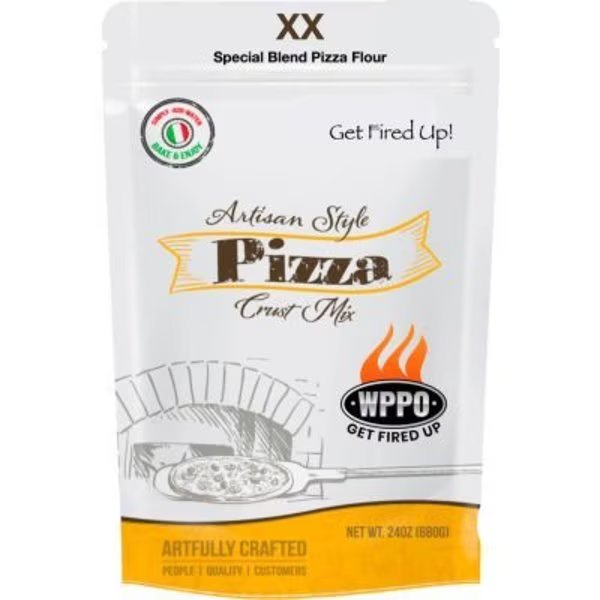 WPPO Pizza Crust Mix, Artisan Style, Ready in 20 minutes, 2 Yeast Packets, Wppo, Mfr#: WKM-XX2