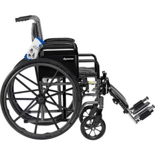 Dynarex DynaRide S2 Wheelchair, Detachable Desk Arm & Elevating Legrest, 16inW Seat, Dynarex, Mfr#: 10221
