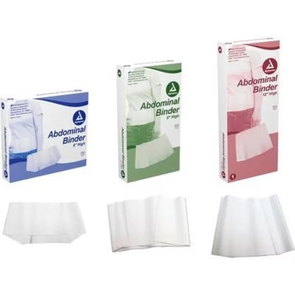 Dynarex Abdominal Binder, X Large, Fits 42in x 48in Waist, 12inH, Pack of 10, Dynarex, Mfr#: 4383