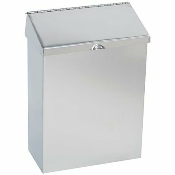 Stainless Steel Wall Mountable Sanitary Napkin Receptacle, Bsc Preferred, Mfr#: H-3454