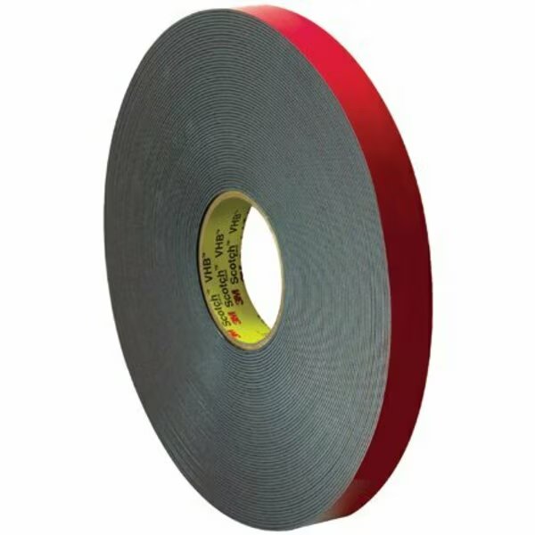 1'' x 5 yds. Black 3M 5958FR VHB Tape, Bsc Preferred, Mfr#: VHB595801R