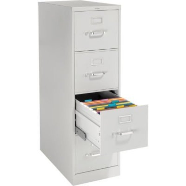 HON® 25"D 4 Drawer Vertical File - Letter - Gray w/ Lock, Hon, Mfr#: HON514PQ
