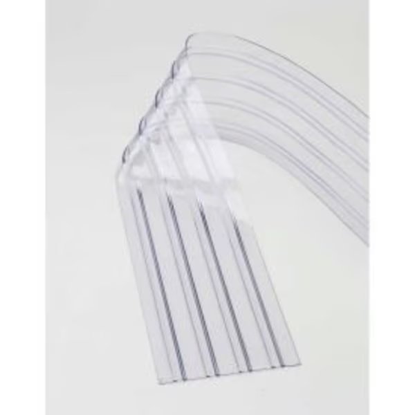 Replacement 12" x 8' Scratch Resistant Ribbed Clear Strip for Strip Curtains, Tmi, Mfr#: 000-786CP16