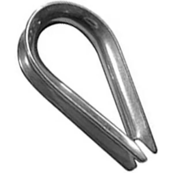 Advantage Standard Duty Stainless Steel Wire Rope Thimble STH062SDP6 - 1/16" Diameter - Pack of 6, Advantage Sales & Supply, Mfr#: STH062SDP6