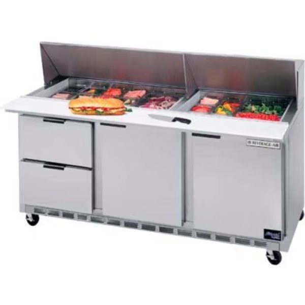 Food Prep Tables SPED72 Elite Series Mega Top w/ Drawers, 72