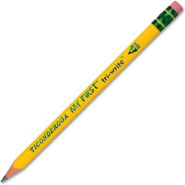 Dixon® Ticonderoga My First Tri-Write Beginner HB #2 Pencil With Eraser, 36/Box, Dixon Ticonderoga, Mfr#: 13082