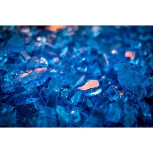 Pleasant Hearth Tempered Glass Rocks - Reflective Blue 20 Lbs, Dyna-Glo, Mfr#: OFR633PB-20