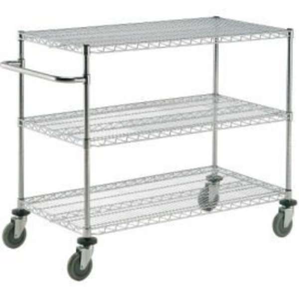 Nexel    Chrome ESD Adjustable Shelf Cart, 3 Shelf, 60