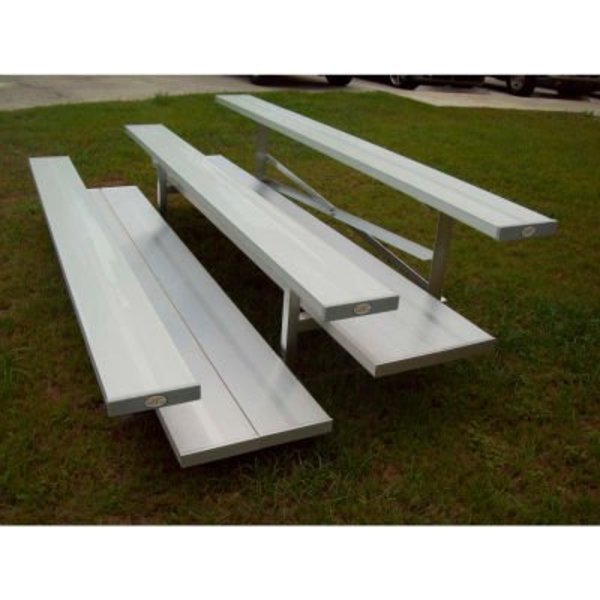 3 Row Universal Low Rise Aluminum Bleacher, 7-1/2' Long, Double Footboard, Gt Grandstands By Ultraplay, Mfr#: NB-0307.5ALRPRF