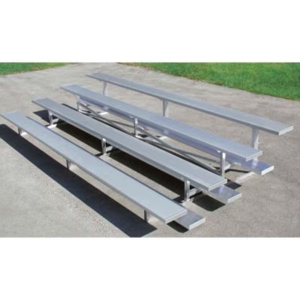 4 Row Universal Low Rise Aluminum Bleacher, 21' Long, Single Footboard, Gt Grandstands By Ultraplay, Mfr#: NB-0421ALRSTD