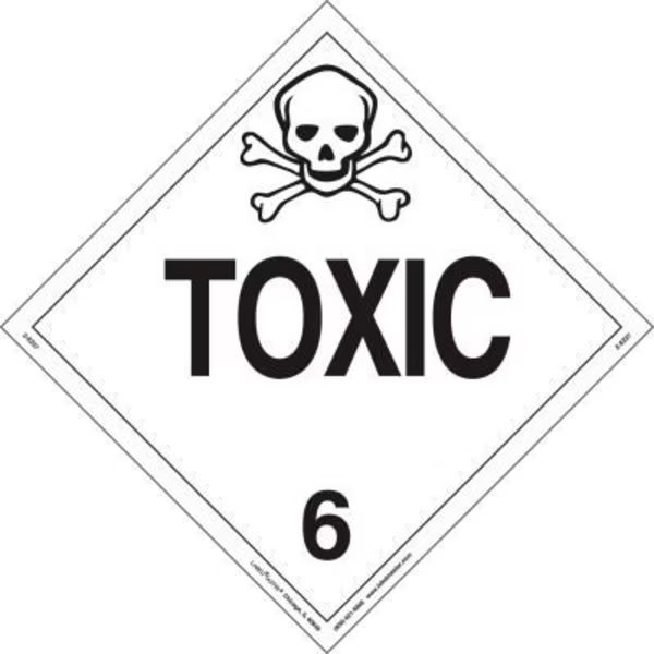 LabelMaster® Z-EZ27 Toxic Placard, Worded, Removable Vinyl, 25/Pack, American Labelmark Co, Mfr#: Z-EZ27