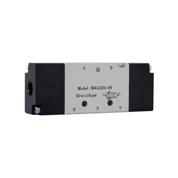Bimba-Mead Air Pilot Valve M4A410-15, 5 Port, 2 Pos, Sgl Control, 1/2
