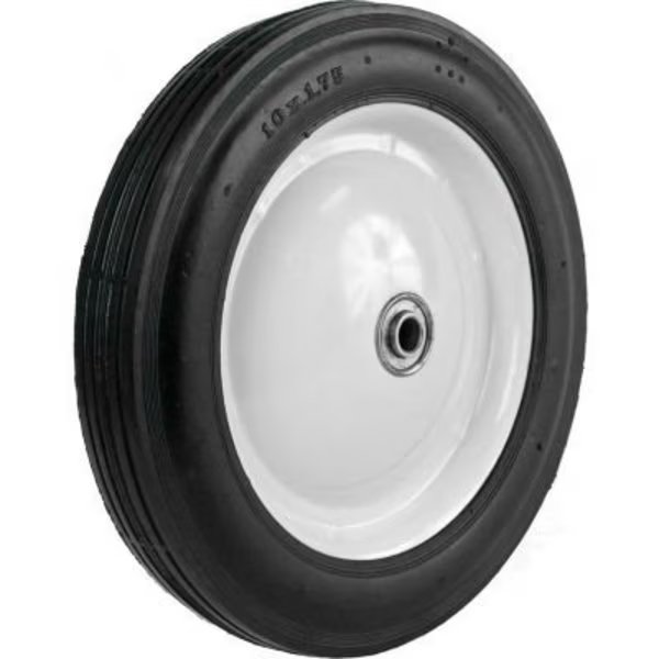 Martin Wheel Light Duty Steel Wheel 110-OF - 10 x 1.75 - 1-5/8" Offset Hub - 1/2" BB - Rib Tread, Martin Wheel Co., Mfr#: 110-OF