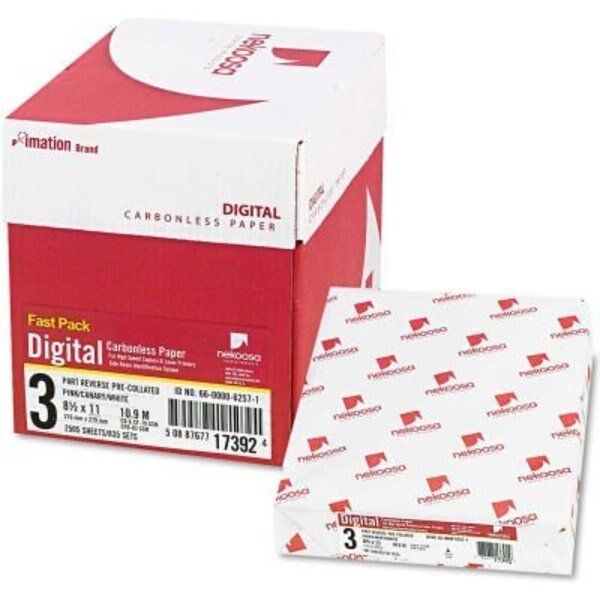 Nekoosa Fast Pack Digital Carbonless Paper - NEK - 8-1/2 x 11 - Pink/Canary/White - 2500 Sheets, Nekoosa Coated Products, Mfr#: 17392