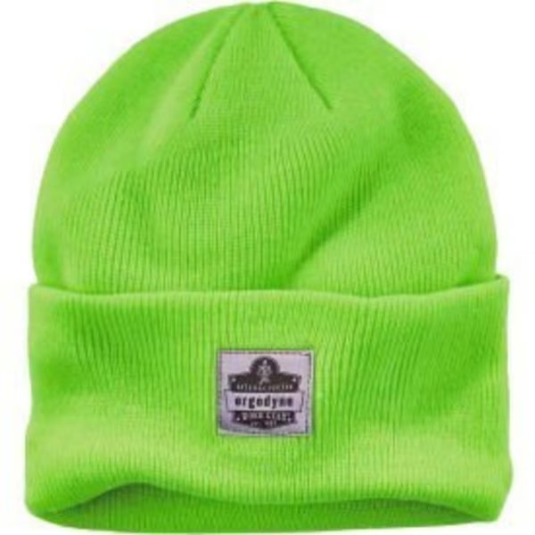 Ergodyne® N-Ferno® 6806 Rib Knit Beanie Hat, Cuffed, Lime, Ergodyne, Mfr#: 16806