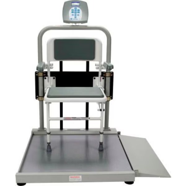 Health o Meter® 2500CKL Digital Wheelchair Ramp Scale with Fold Away Seat, 1000 lb x 0.2 lb, Pelstar/Health O Meter, Mfr#: 2500CKL