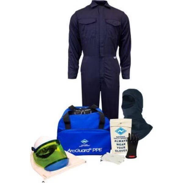 ArcGuard® KIT2CV11B3X09 12 cal UltraSoft Arc Flash Kit, Coverall & Balaclava, 3XL, Glove Sz 09, National Safety Apparel, Mfr#: KIT2CV11B3X09