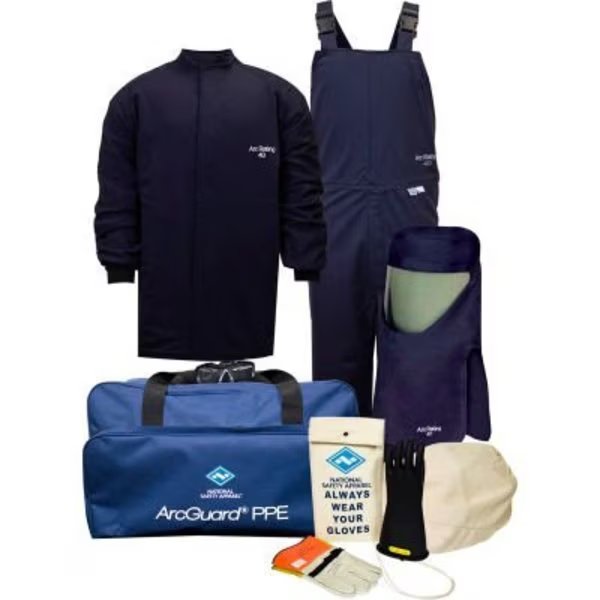 ArcGuard® KIT4SC403X10 40 cal Compliance Arc Flash Kit W/Short Coat & Bib Overall, 3XL, Sz 10, National Safety Apparel, Mfr#: KIT4SC403X10