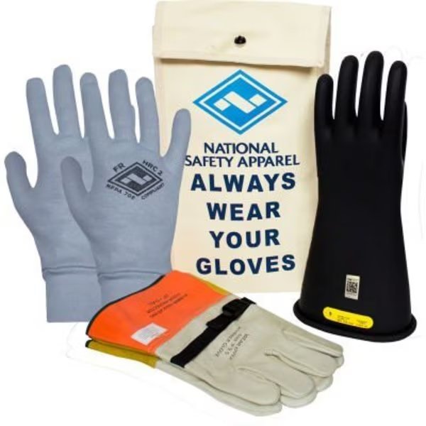 ArcGuard® Class 2 Rubber Voltage Glove Premium Kit, Black, Size 11, KITGC2B11AG, National Safety Apparel, Mfr#: KITGC2B11AG