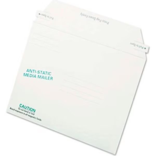 Quality ParkTM Antistatic Fiberboard Disk Mailers, 6x8-5/8, White, 25/Box, Quality Park, Mfr#: 64126