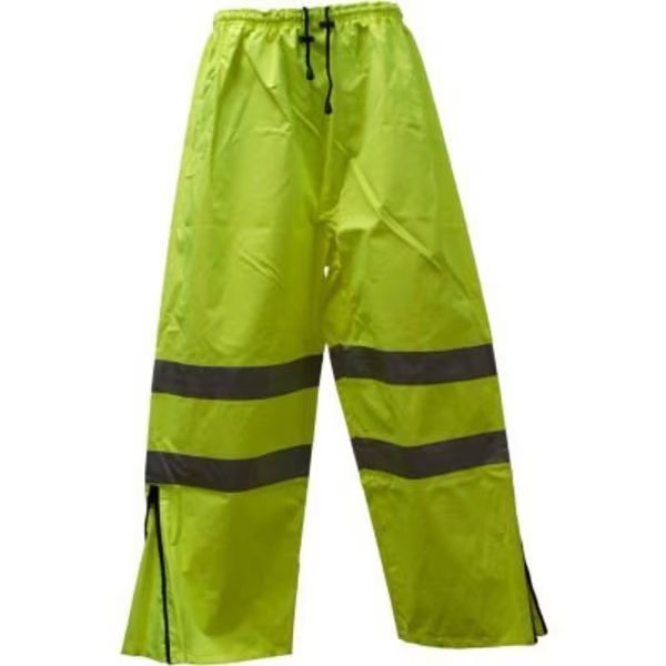 Petra Roc Waterproof Drawstring Pants, ANSI Class E, 300D Oxford/PU Coating, Lime, XL, Petra Roc Inc, Mfr#: LPP-CE-XL