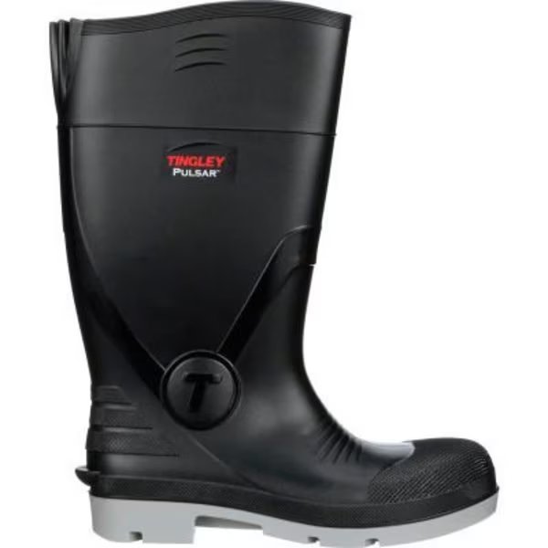 Tingley® Pulsar Knee Boot, Plain Toe Chevron Plus®, Outsole, 15"H, Blk/Gray, Size 6, Tingley, Mfr#: 43151.06