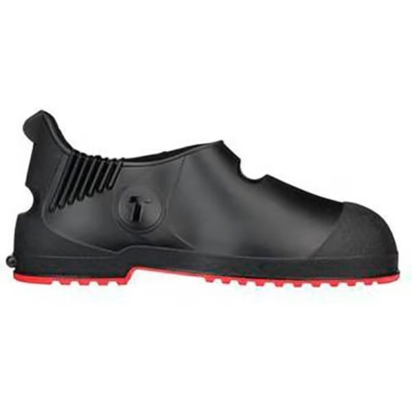 Workbrutes® G2 PVC Overshoe, Size Extra Small, 5.5"H, Cleated Outsole, Black With Red Sole, Tingley Rubber, Mfr#: 45811.XS