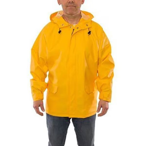 Weather-Tuff® Jacket, Size Men's 3XL, Storm Fly Front, Attached Hood Green, Tingley, Mfr#: J33118.3X