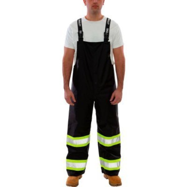 Icon„¢ Waterproof Breathable Overalls with Fluorescent Yellow-Green Tape, Black, 3XL, Tingley Rubber, Mfr#: O24123C.3X