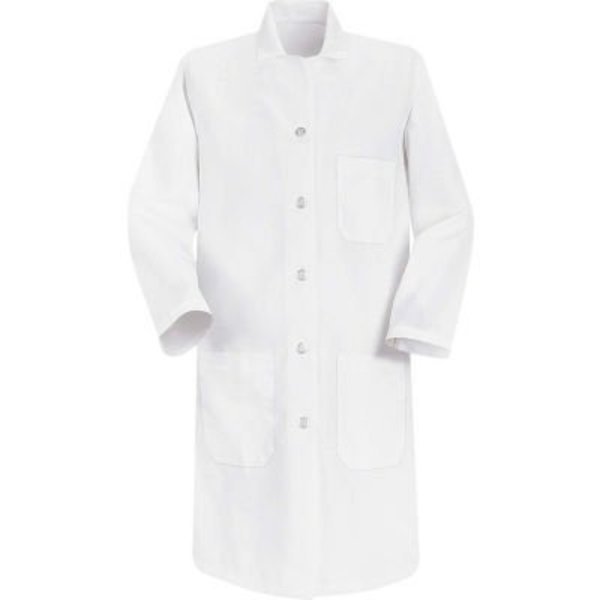 Red Kap® Women's Button Closure Lab Coat, White, Poly/Cotton, 4XL, Vf Imagewear, Mfr#: 5210WHRG4XL