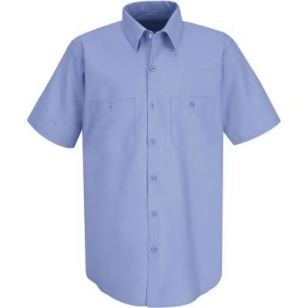 Red Kap¬Æ Men's Industrial Work Shirt Short Sleeve Light Blue S SP24, Vf Imagewear, Mfr#: SP24LBSSS