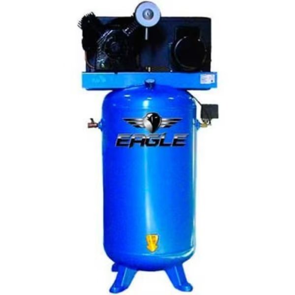 Eagle 5180V2-CS, 5 HP, Two-Stage Compressor, 80 Gallon, Vertical, 200 PSI, 18 CFM, 1-Phase 208-230V, Wood Industries, Mfr#: 5180V2-CS