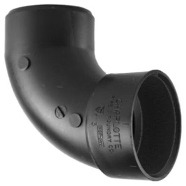 112 90DEG Street Ell, Charlotte Pipe And Foundry, Mfr#: ABS 00302  0600HA