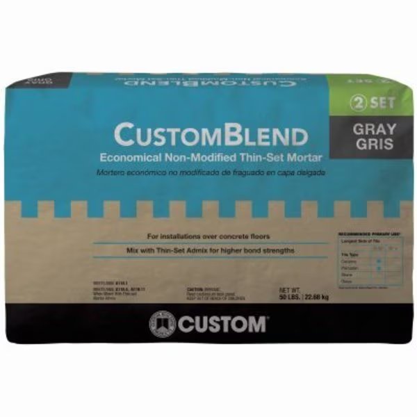 50LBGRY Thin Set Mortar, Custom Building Products, Mfr#: CBTSG50